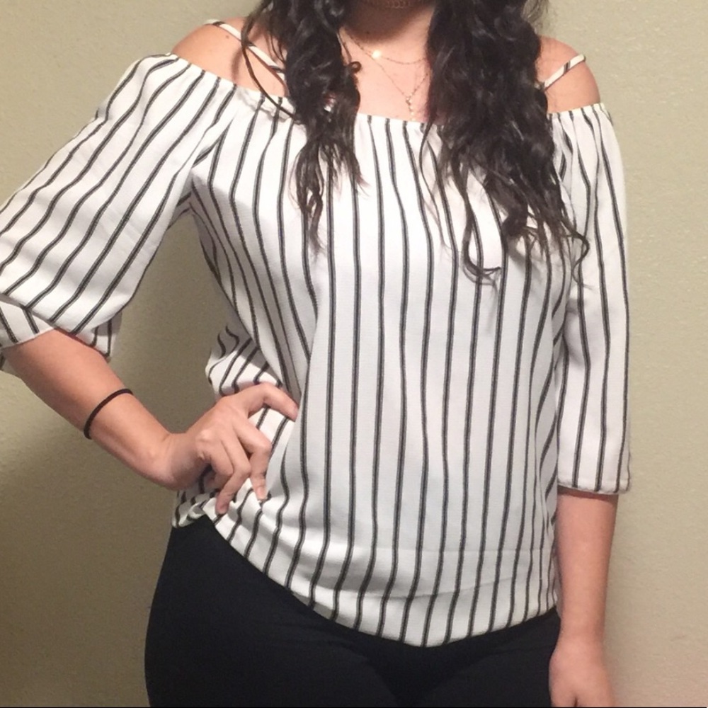 White too with black stripes